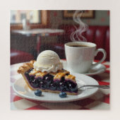 Blueberry Pie, ijs en koffie Legpuzzel (Verticaal)