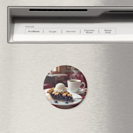 Blueberry Pie, ijs en koffie Magneet (Insitu (Vaatwasser))