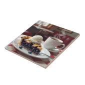 Blueberry Pie, ijs en koffie Tegeltje (Zijkant)