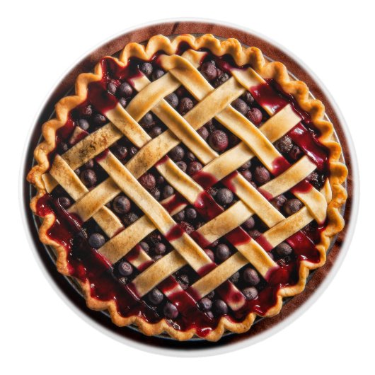 Blueberry Pie Keramische Knop (Voorkant)