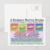 Blueberry Pie Martini Recept Kaart Briefkaart (Voorkant / Achterkant)