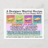 Blueberry Pie Martini Recept Kaart Briefkaart (Voorkant)