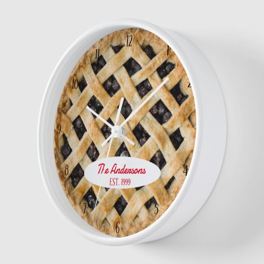 Blueberry Pie O'Clock Personalized Clock (Hoek)