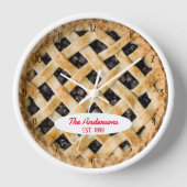 Blueberry Pie O'Clock Personalized Clock (Voorkant)