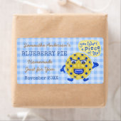 Blueberry Pie of Jam Grappig zelfgemaakt dessert | Etiket (Insitu)