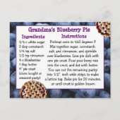 Blueberry Pie Recept Briefkaart (Voorkant)