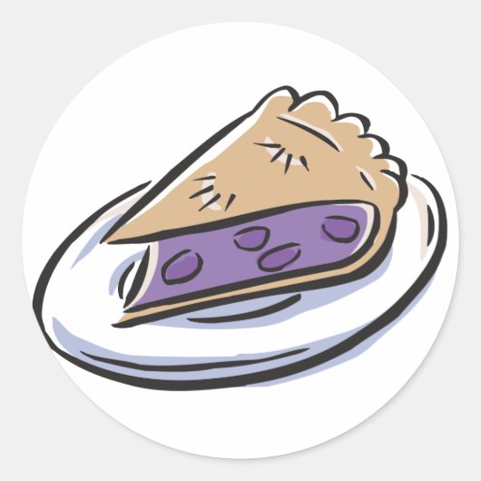 Blueberry Pie Ronde Sticker (Voorkant)