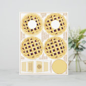 Blueberry Pie Thanksgiving Lijst Naam Plaats Kaart (Staand voorkant)