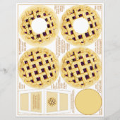 Blueberry Pie Thanksgiving Lijst Naam Plaats Kaart (Voorkant)