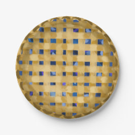 Blueberry Pie Zelfgemaakte Picknick Vierde van jul Papieren Bordje