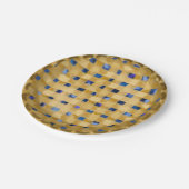 Blueberry Pie Zelfgemaakte Picknick Vierde van jul Papieren Bordje (Gekanteld)