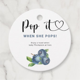 Blueberry - Pop het Als ze poppen Bedankjes Labels