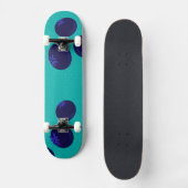Blueberry Pop – Minimal Fruit Patroon Skateboard (Voorkant)
