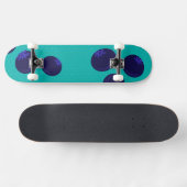 Blueberry Pop – Minimal Fruit Patroon Skateboard (Horizontaal)