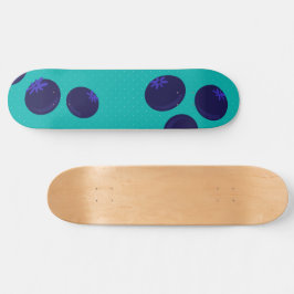Blueberry Pop – Minimal Fruit Pattern Skateboard