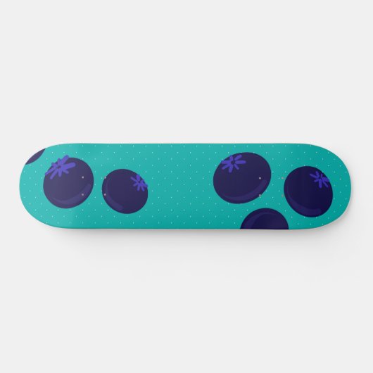 Blueberry Pop – Minimal Fruit Pattern Skateboard (Horizontaal)