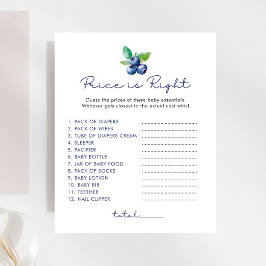 Blueberry Prijs is het juiste Baby shower spel