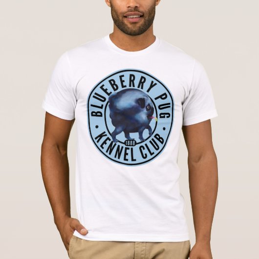 Blueberry Pug Kennel Club T-shirt (Voorkant)