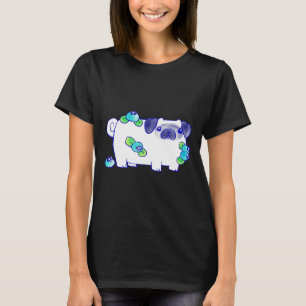 Blueberry Pug Waterverf Classic T-Shirt 579