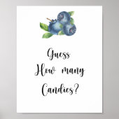 Blueberry - raad hoeveel snoepjes Poster (Voorkant)