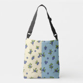 Blueberry Repeat Pattern – Pastel Vibe Crossbody Tas (Voorkant)