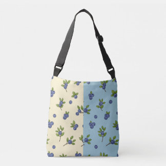 Blueberry Repeat Pattern – Pastel Vibe Crossbody Tas