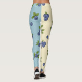 Blueberry Repeat Pattern – Pastel Vibe Leggings (Achterkant)