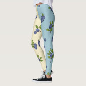 Blueberry Repeat Pattern – Pastel Vibe Leggings (Links)