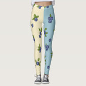 Blueberry Repeat Pattern – Pastel Vibe Leggings (Voorkant)