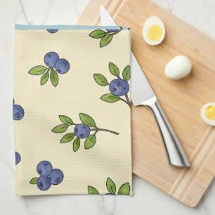 Blueberry Repeat Pattern – Pastel Vibe Theedoek
