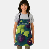 Blueberry Retro Kleurrijk Gepersonaliseerd Patroon Schort (Insitu)