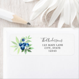 Blueberry Return Address Label