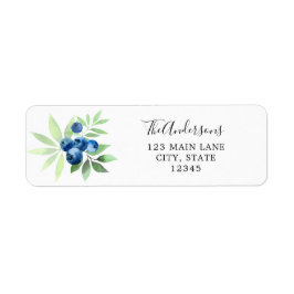 Blueberry Return Address Label