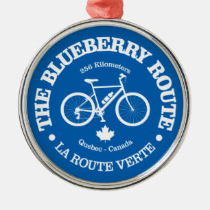 Blueberry Route (cycling) Metalen Ornament