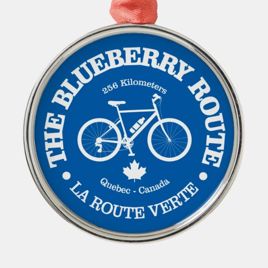 Blueberry Route (cycling) Metalen Ornament (Voorkant)