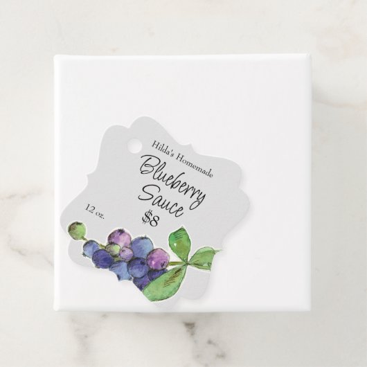 Blueberry Sauce Zelfgemaakte Fruit Inblikken Jar L Bedankjes Labels (In situ)