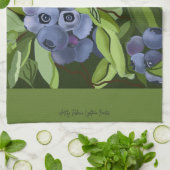 Blueberry schilderij keukenhanddoek (Gevouwen)