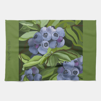 Blueberry schilderij keukenhanddoek