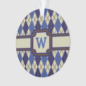 Blueberry Scone Argyle Acrylornament Ornament (voorkant)