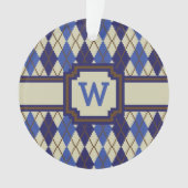 Blueberry Scone Argyle Acrylornament Ornament (voorkant)