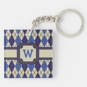 Blueberry Scone Argyle AcrylSleutelhanger Sleutelhanger (Achterkant)