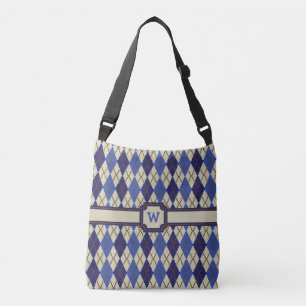 Blueberry Scone Argyle All-Over-Print Bag Crossbody Tas
