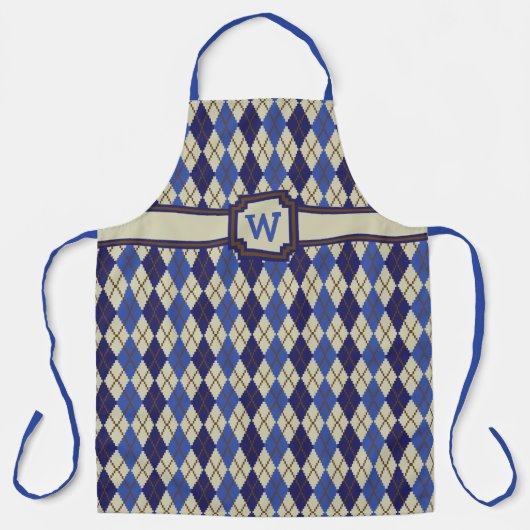 Blueberry Scone Argyle All-Over Print Schort (Voorkant)
