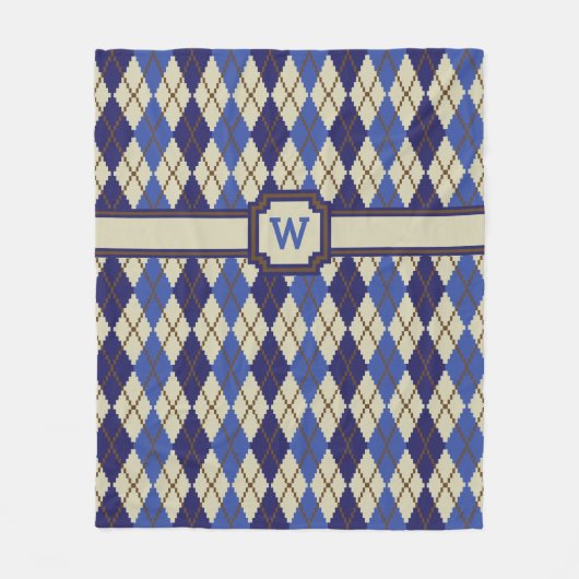 Blueberry Scone Argyle Fleece Blanket Deken (Voorkant)