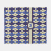 Blueberry Scone Argyle Fleece Blanket Deken (Voorkant (Horizontaal))