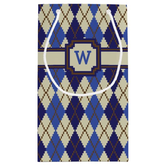 Blueberry Scone Argyle Gift Bag Klein Cadeauzakje (Achterkant)