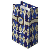 Blueberry Scone Argyle Gift Bag Klein Cadeauzakje (Achterkant Gekanteld)