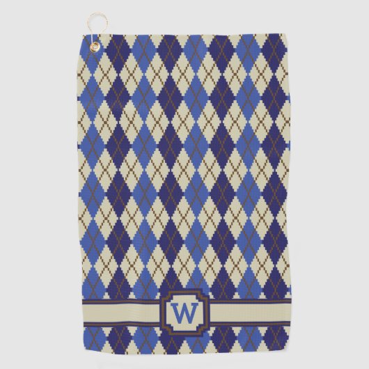 Blueberry Scone Argyle Golf Towel Golfhanddoek (Voorkant)
