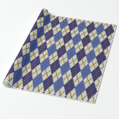Blueberry Scone Argyle inpakpapier (Uitgerold)