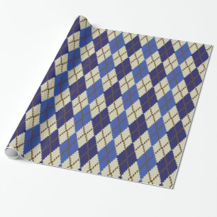 Blueberry Scone Argyle inpakpapier